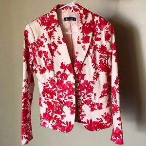 New York and Company Pink Floral Blazer Size 4